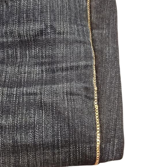 WHBM The Mid-Rise Skinny Ankle Embellished Leg Dark Denim NWT Size 6 - Picture 6 of 6